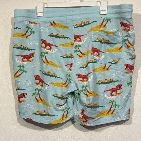 Men Lounge Shorts NoBo No Boundaries Dinosaurs Print XL - Picture 2 of 2